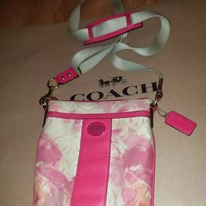 Coach Abstract Floral crossbody bag purse